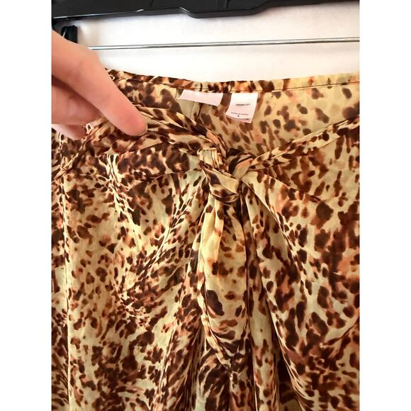 VTG y2k Victoria's Secret Pink Label Swim Cover Pants Sheer Cheetah Print Tie - Picture 2 of 7